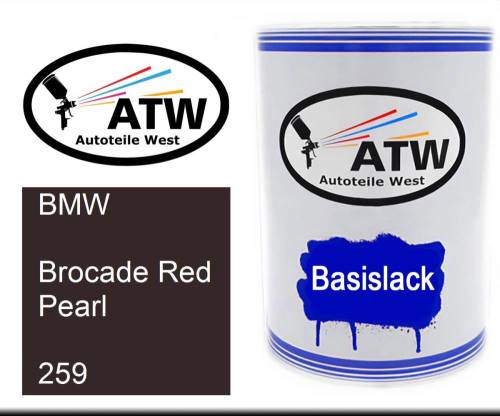 BMW, Brocade Red Pearl, 259: 500ml Lackdose, von ATW Autoteile West.